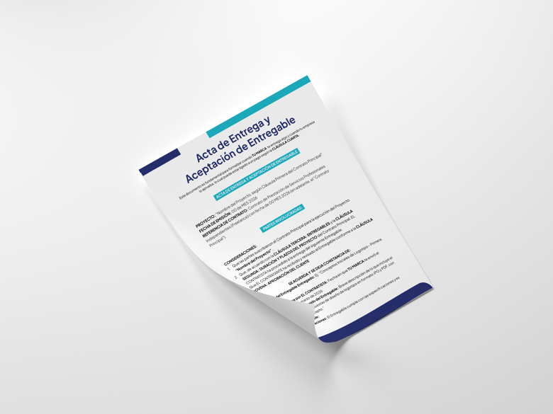 Plantilla de Acta de Entrega y Aceptación de Entregable